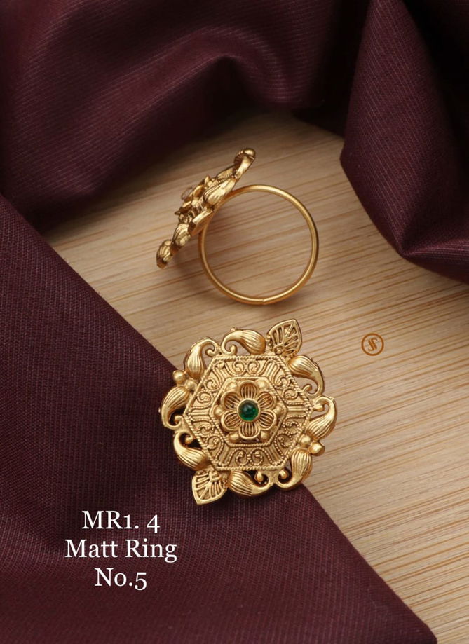 MR1 Designer Rajawadi Matt Rings Wholesalers In Delhi
